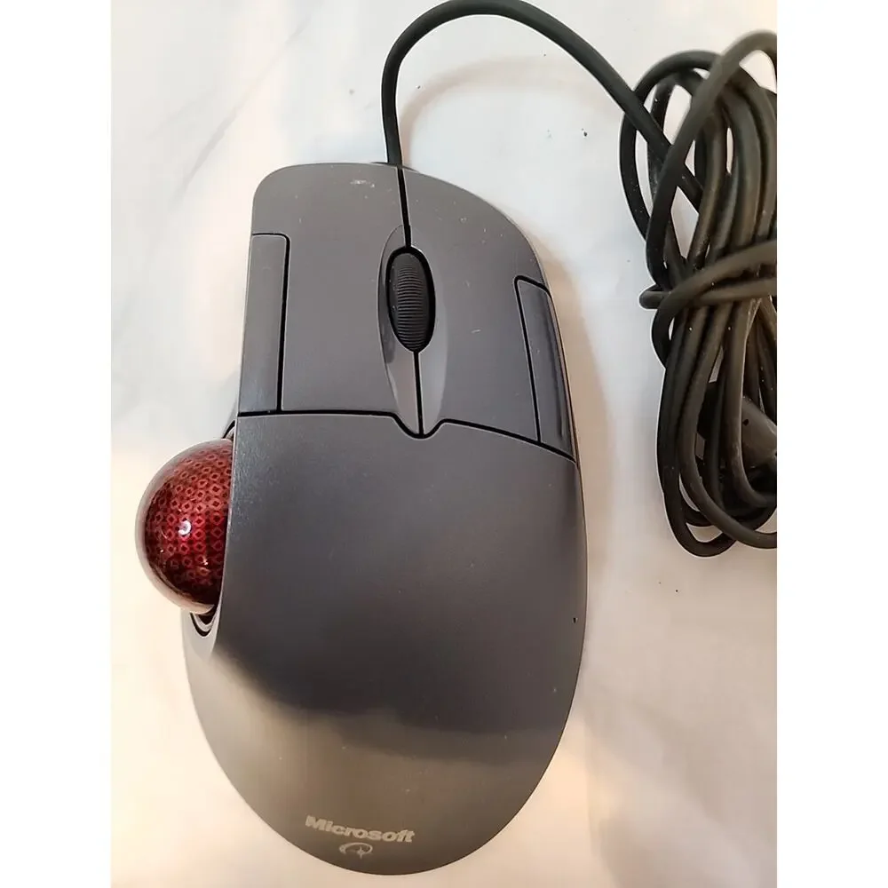 Microsoft Trackball Optical 1.0 PS2 USB Compatible Mouse X08-70386 Works